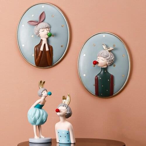 Nordic Bubble Girl Decorative Painting Girl Style Wall Decoration Modern Home Decor Living Room Bedroom Painting Gifts Wall Art