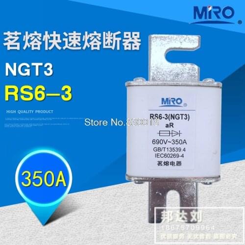 MRO RS6-3 350A 690 V/1000 V Mingrong Fast Fuse RS6-3 NGT3 350A RS6-5PCS/LOT