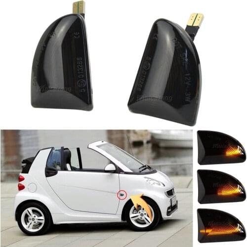Dynamic Indicator Blinker Side Marker Light LED Turn Signal Light For Mercedes Benz Smart Fortwo W451 Coupe Cabrio 2007-2014