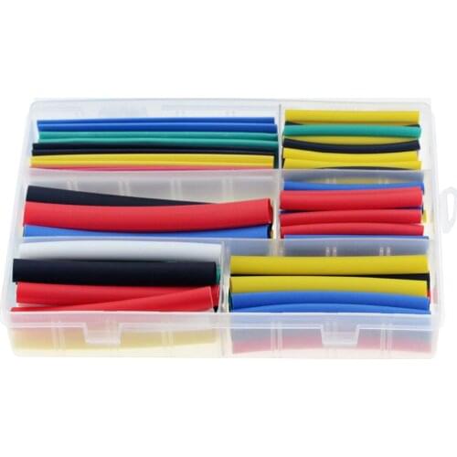 102PCS Dual Wall Heat-Shrinkable Tube With Glue Adhesive Heat Shrink Ratio 3:1 Wire Wrap Polyolefin Insulated Sleeve Tubing Sets