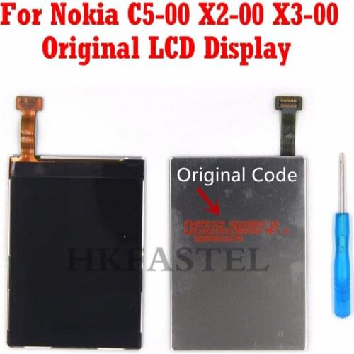 HKFASTEL Brand Original LCD For Nokia X2 X2-00 X3 X3-00 C5 C5-00 Mobile Phone LCD Screen Digitizer Display + Free Tools