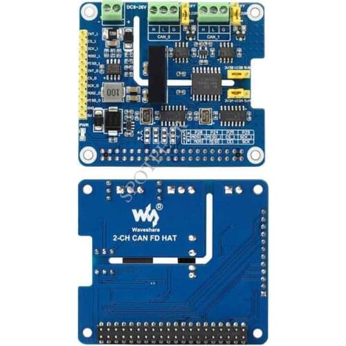 Raspberry Pi HAT 2-Channel Isolated CAN FD Expansion HAT Multi Protections