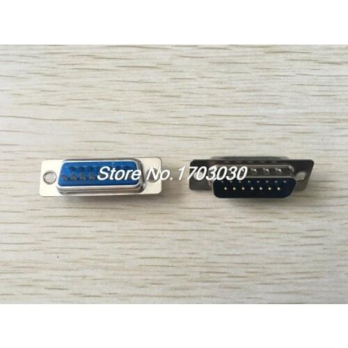 20 Pcs D-Sub 15 pin Male Solder Connector 2 Rows