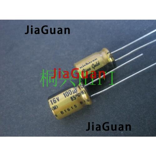 20PCS NICHICON FG 16V100UF 8x12MM fine gold 100UF 16V FineGold MUSE Audio Capacitor 100uf/16v 100UF16V