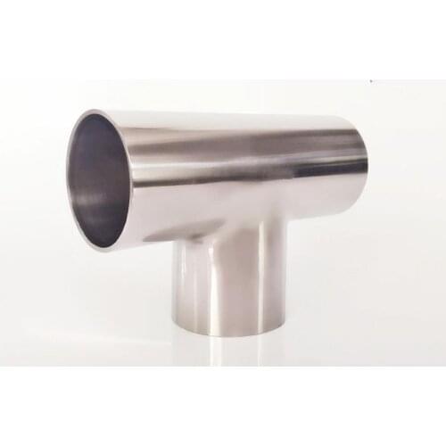 25mm 1" Pipe OD Butt Welding Tee 3 Way SUS 316L Stainless Steel Sanitary Fitting Spliter Homebrew Beer Wine