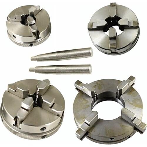 3 Jaw 4 Jaws Wood Lathe Chuck 50mm 65mm 80mm 90mm 125mm Manual Chuck Self-centering DIY Metal Wood Lathe Tool