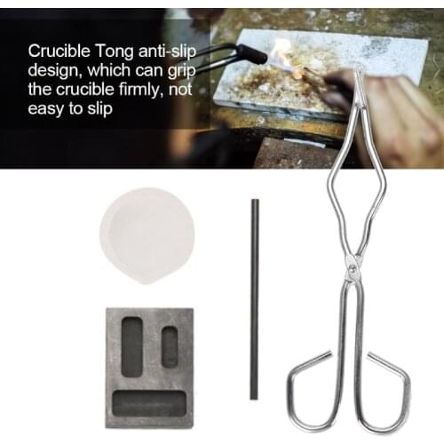 4pcs Melting Kit Silica Crucible Graphite Rod Graphite Mold 30g Crucible Tong Casting Tool Jewelry Equipment For Jeweler