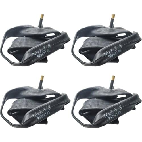 4Pack 16X1-3/8AV Bicycle Tire Inner Tube for Brompton Folding Bike MTB Road Bike Tire Tubes