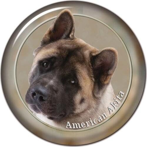 41604# Various Sizes PVC Decal American Akita Dog V4 Car Sticker Waterproof For Bumper Rear Window Laptop Refrigerator Toilet