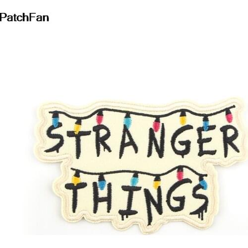 A2576 Patchfan Classic TV stranger thing Embroidered Patches Iron On Clothes Accessories Popular Clothing Patches Appliques