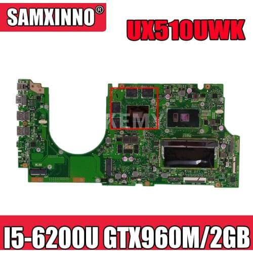 Akemy For Asus UX510UWK UX510UW UX510U U5000U UX510UXK laptop motherboard UX510UW mainboard I5-6200U GTX960M/2GB DDR4-4GB-RAM