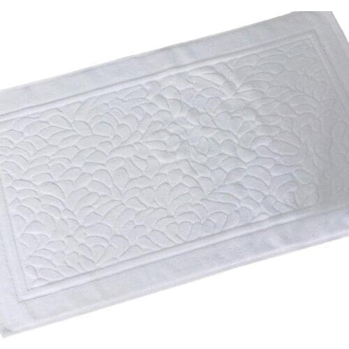 White Feet Cobblestone Printed Bath Mat Hotel Home Towel Cotton Non-Slip Doormat Absorbent Mats 50*80cm
