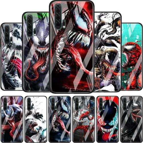 Venom Marvel cool for Honor 30 20 10 9X Pro Plus Lite 8X Huawei Y8P Y6P Y5P Y9 Y7 Y6 2019 Tempered Glass Phone Case