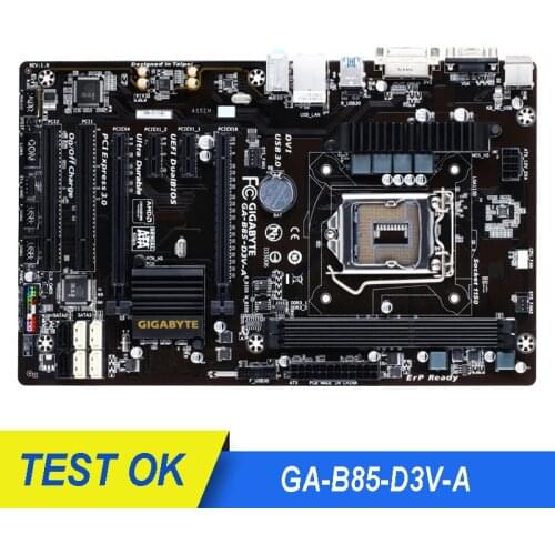 For Gigabyte GA-B85-D3V-A Original Motherboard USB3.0 DDR3 B85 B85-D3V-A Desktop Mainboard SATA3 16G Systemboard Used