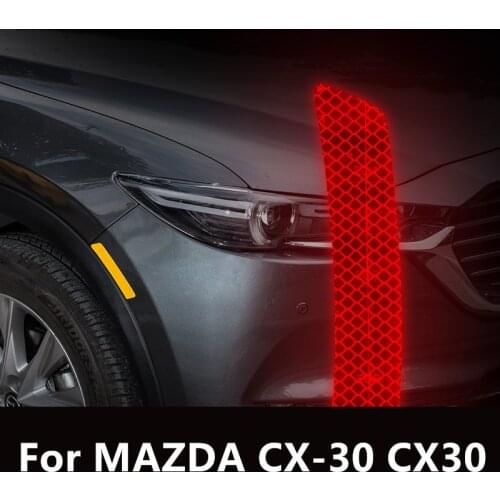 For MAZDA CX-30 CX30 Car styling Reflective Warning Sticker Night Scene Car Film Side Light Modification Car Accessories