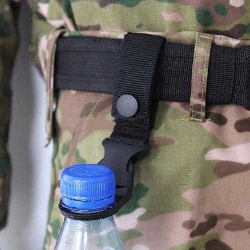 Carabiners Tactical Gear Water Bottle Holder Belt Clip Military Nylon Webbing Buckle Hook Outdoor Camping Equipment Tools