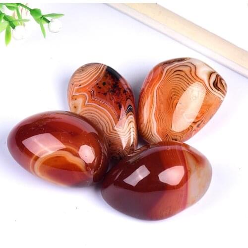 100% Natural Stone Ball Red Agate Good Luck Madagascar Banded Agate Healing Body Heathy Raw Gemstone Specimen Collection Gifts