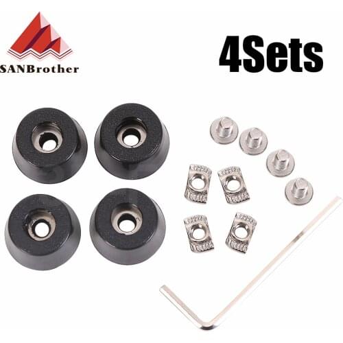 4 Sets 3d Printer Antivibration Feet For i3 MK3 Printer Kit Anti-vibration Rubber Landing Mat Feet For 2020 Profile