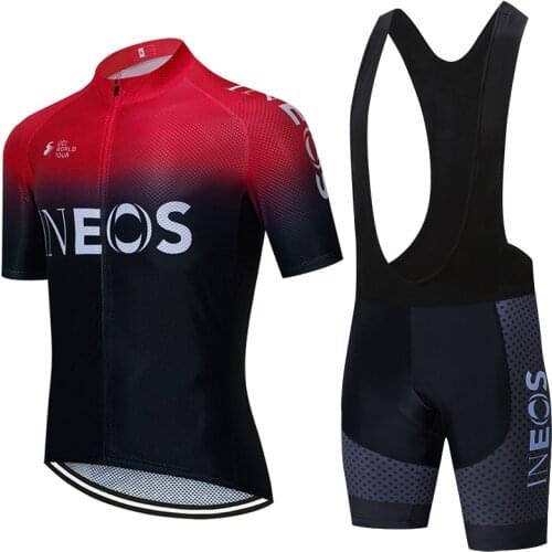 INEOS TEAM Short Sleeve Set Cycling Jersey Suit Downhill Man Man maillot Equipment Mtb Clothing Bib pant Bike Shirt Endura