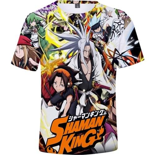 Creative Boys/Girls 3D Tshirt Shaman King YOU ASAKURA 3D Tee Summer Preppy Style Men/Women T-shirt Personality style