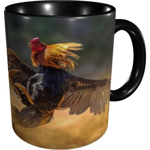 Rooster Fight 1761 Mug Cups Coffee Cup Drinkware Custom Mug Gift For Mom Coffee Services Cups To Sublimate