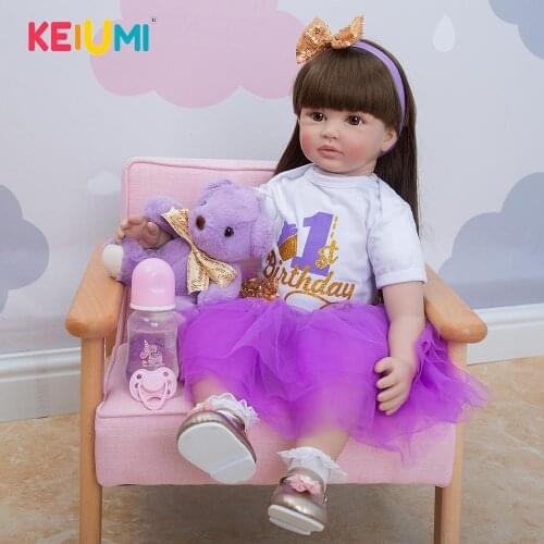 Spain Oversea Warehouse 60 cm Reborn Doll Cloth Body Realistic Bebe Reborn Boneca Childrens Day Birthday Gifts Bedtime Playmate