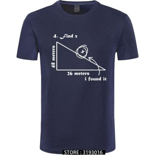 Mathematical Triangle Math Science Funny Print Men T Shirt Street Style Problem Solving Cotton Short Sleeve Mens T-Shirt