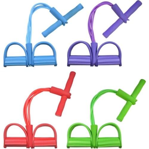 Multi Function Tension Rope Strong Fitness Resistance Bands Latex Pedal Women Men Sit Up Pull Ropes Yoga Fitness Equipment