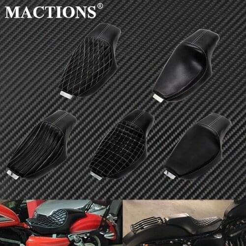 Motorcycle PU Leather Two Up Driver Front Rear Passenger Seat For Harley Sportster XL Iron 883 1200 48 Forty-Eight 2004-2015 16