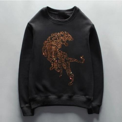 Men Casual Sweatshirt Mens Winter Clothing Diamond stone design 2021 Man Fashion Hoodies O-neck Pullover Tops Clothing