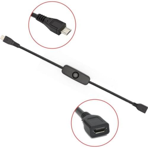 NUOLIANXIN For Raspberry Pi 3 Power Supply Cord Pi 3 Power Switch Cable Push On Off for Pi 3 Model B+, Pi 3 Model B, Pi 2 B Pi 1