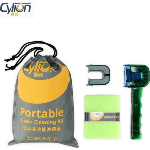 Bike Chain Cleaner Clean Machine Brushes Cycling Cleaning Kit Bicycle Brush Maintenance Tool for Mountain, Road, City, BMX