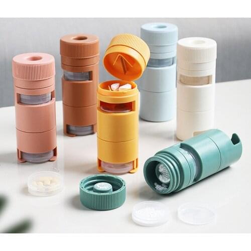 Portable Medicine Box Weekly Pill Storage Box Mini Travel Multi Grid Sealing Box Storage Containers Pill Organier Boxes