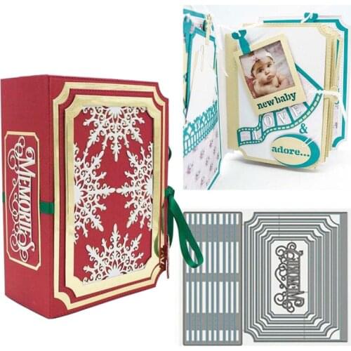 Book Maker Base Creator Metal Cutting Dies Stencils for DIY Scrapbooking Album Paper Cards Embossing Craft Handmade Die Template