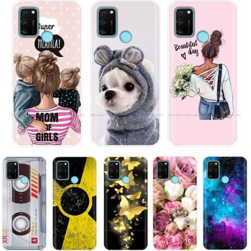 Silicon Case on Honor 9A Case Soft TPU Back Phone Cover For Huawei Honor 9A MOA-LX9N 9C Case Painted Protective Shell Bumper Bag