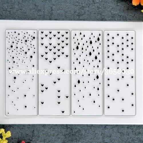 Snow Star Raindrop Heart Background Scrapbooking DIY photo cards rubber stamps clear stamps transparent stamp 11x16cm 8101643