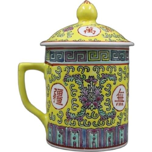 Chinese old porcelain pastel longevity boundless old tea cup