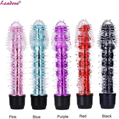Light Single Crystal Prickly Shock AV Spike Vibrator Stick for Women Masturbation Massage Vibration ZD0088