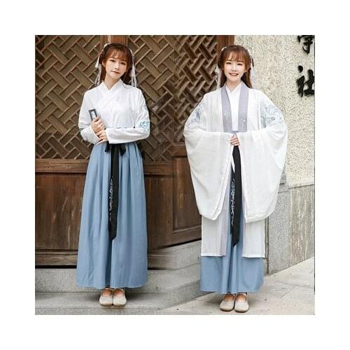 Chinese Traditional Hanfu Costume for Women Stage Performance Chinese Folk Dance Clothing Lady Tang Dynasty Outfit Ancient Fairy