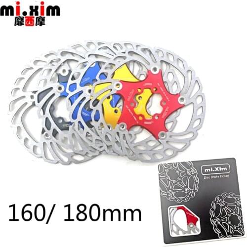 Mi Xim 160 / 180mm Bicycle Floating brake disc float\ ultralight MTB mountain bike brake pads six hole disc rotors Bike parts