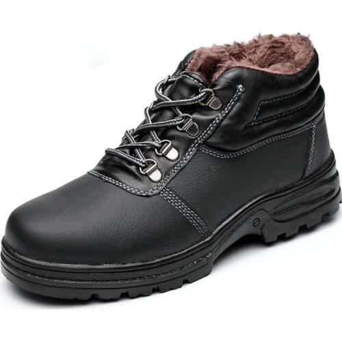 Safety Shoes Cap Steel Toe Safety Shoe Boots For Man Work Shoes Men Waterproof Size 12 Footwear Winter Wear-resistant GXZ010