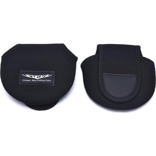 Portable Black Spinning Fishing Reel Protective Bag Fishing Bag Case Baitcasting Cover Pouch Holder articulos de pesca