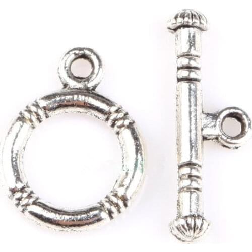 15sets Tibetan Silver Toggle Clasps Connectors Findings for Jewelry Making Handmade Bracelet Necklace Accessories Wholesale