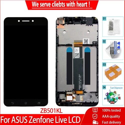 5.0" Original For ASUS Zenfone Live LCD ZB501KL LCD Display Touch Screen Digitizer Assembly For ASUS Zb501kl LCD With Frame