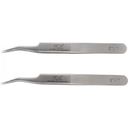 10pcs/Lot Eyelashes Tweezers Stainless Steel Superhard Tweezers High Precision Anti-static Tweezers for Eyelash Extensions