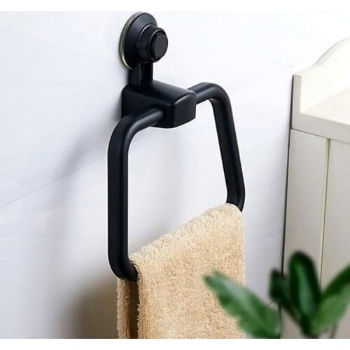 Suction Cup Towel Rack Holder Wall Mounted Bathroom Window Towel Hanger Organizer Kitchen Storage Washing Cloth Rings