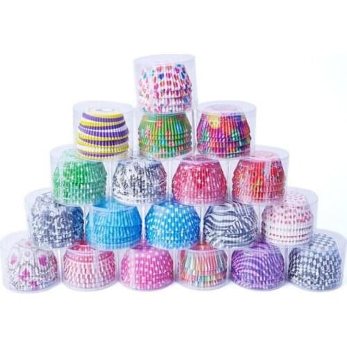 100Pcs Baking Cup Cake Paper Cups Anti-oil Small Cake box Kitchen Accessories Cupcake Liner Cake Decorating Tools Bakeware