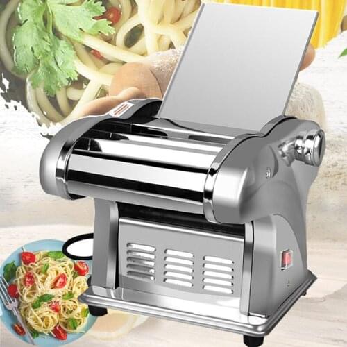 135W Electric Noodle Dumpling Press Machine Stainless Steel Noodle Maker Spaghetti Roller Dough Pressing Cutter Machine 220V