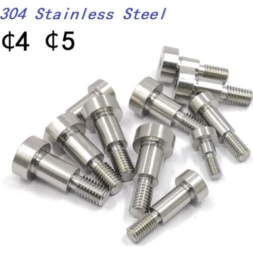 10pc Shoulder Dia. 4/5MM Shaft 12.9 Grade 304 Stainless Steel Hexagon Socket Head High-precision Roller Bearings Shoulder Screws