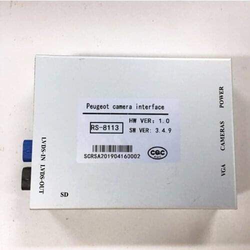 Car Rear View Camera Plug and play interface for 2017-2018 Peugeot 4008 308 parking guidelines